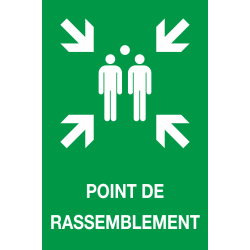 Panneau Point de rassemblement vertical