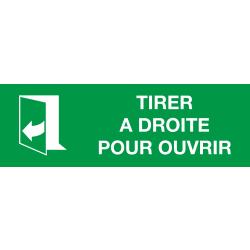 Panneau Tirer à droite pour ouvrir