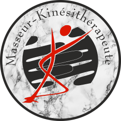 Sticker Logo Kinésithérapeute Masseur Marbre