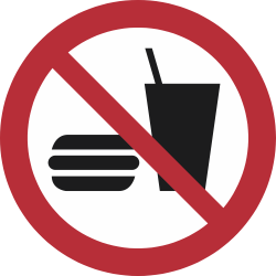 P022- ISO 7010 - Panneau Interdiction de manger ou de boire