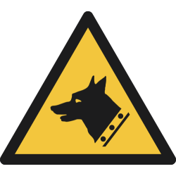 W013- ISO 7010 - Panneau Danger, Chien de garde