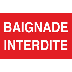 Panneau Baignade interdite