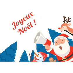 Sticker Vitrine Noël Père Noël