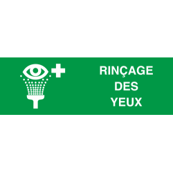 Panneau Rinçage des yeux