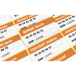 Étiquettes d’identification personnalisées