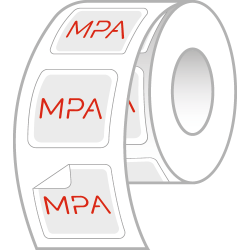 Etiquette carrée arrondie