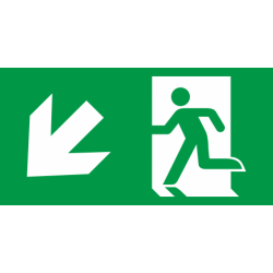 Panneau Issue de secours bas gauche