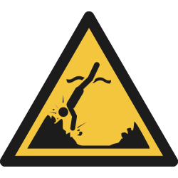 W049- ISO 7010 - Panneau Danger, Objets immergés