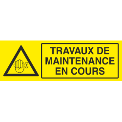 Panneau Travaux de maintenance en cours