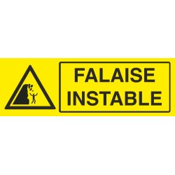 Panneau Falaise instable