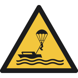 W063- ISO 7010 - Panneau Danger, Parachutes ascensionnels