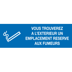 Panneau Emplacement réservé aux fumeurs