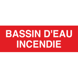 Panneau Bassin d'eau incendie
