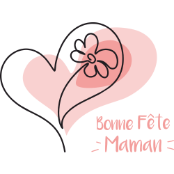 Sticker Fête des Mères Coeur
