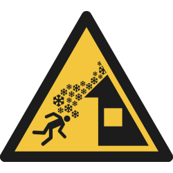 W040- ISO 7010 - Panneau Danger, Chute de neige du toit