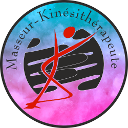 Sticker Logo Kinésithérapeute Masseur Couleurs
