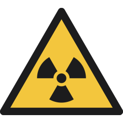W003- ISO 7010 - Panneau Danger, Matières radioactives ou radiations ionisantes