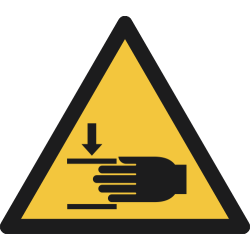 W024- ISO 7010 - Panneau Danger, Écrasement des mains