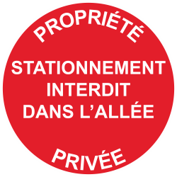 Sticker Panneau Propriété Privée Stationnement Interdit
