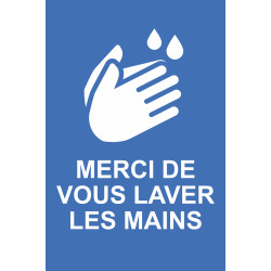 Autocollant Affiche Lavage Mains COVID-19