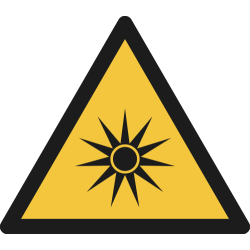 W027- ISO 7010 - Panneau Danger, Rayonnement optique