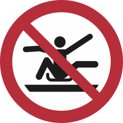 P046- ISO 7010 - Panneau Ne pas s’étirer hors de la luge