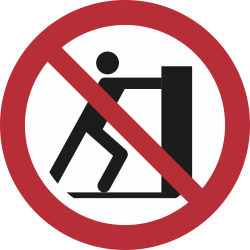 P017- ISO 7010 - Panneau Interdiction de pousser