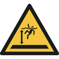 W047- ISO 7010 - Panneau Danger, Eaux profondes