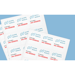 Etiquettes d'inventaire personnalisées