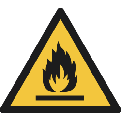 W021- ISO 7010 - Panneau Danger, Matières inflammables