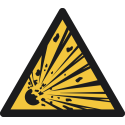 W002- ISO 7010 - Panneau Danger, Matières explosives