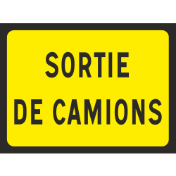 Panneau Sortie de camions