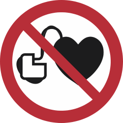 P007- ISO 7010 - Panneau Entrée interdite aux porteurs d’un stimulateur cardiaque