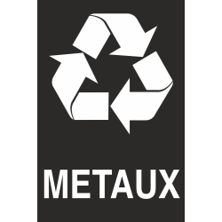 Panneau Trie des déchets métaux