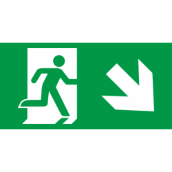 Panneau Issue de secours bas droite