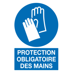 Panneau Protection obligatoire des mains