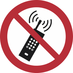 P013- ISO 7010 - Panneau Interdiction d’activer des téléphones mobiles