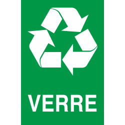 Panneau Trie des déchets verre