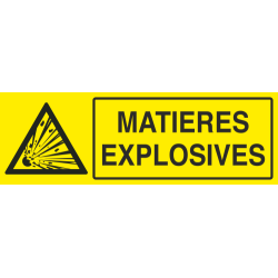 Panneau Matieres explosives