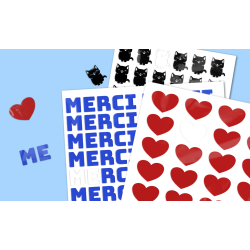 Planche de vinyles adhésifs personnalisés