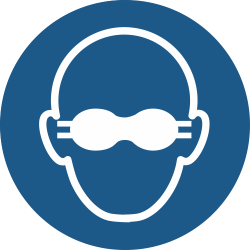 M007- ISO 7010 - Panneau Lunettes de protection opaques obligatoires