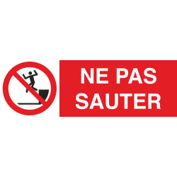 Panneau Ne pas sauter