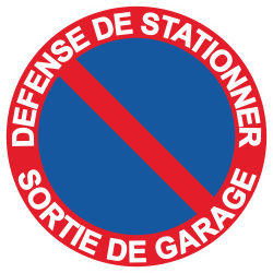 Sticker Panneau Défense de Stationner Sortie de garage 2