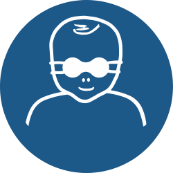 M025- ISO 7010 - Panneau Protection opaque des yeux obligatoire pour les enfants en bas âge
