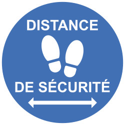 Autocollant Rond Distance Sécurité COVID-19 2