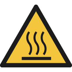 W017- ISO 7010 - Panneau Danger, Surface chaude