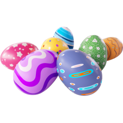 Sticker Vitrine Deco Paques Oeufs 2
