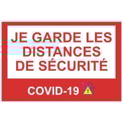 Autocollant Distance de Sécurité COVID-19 2