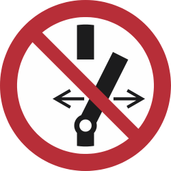 P031- ISO 7010 - Panneau Ne pas modifier la position de l’interrupteur