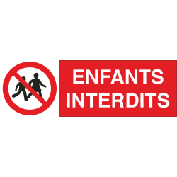 Panneau Enfants interdits